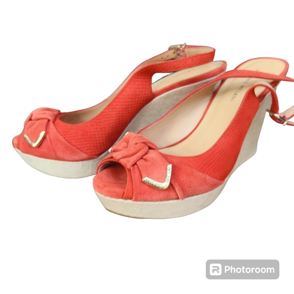 Antonio Melani Reena Red Wedge Heels Size 10 - Picture 6 of 6